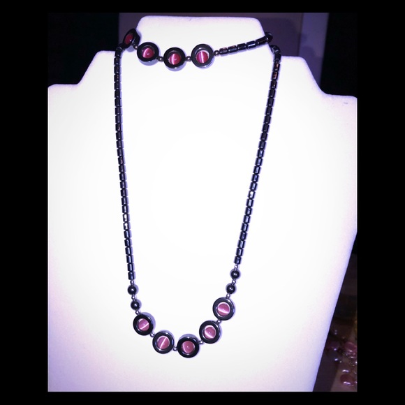 Hematite Necklace Set w/ Bracelet - Picture 1 of 1